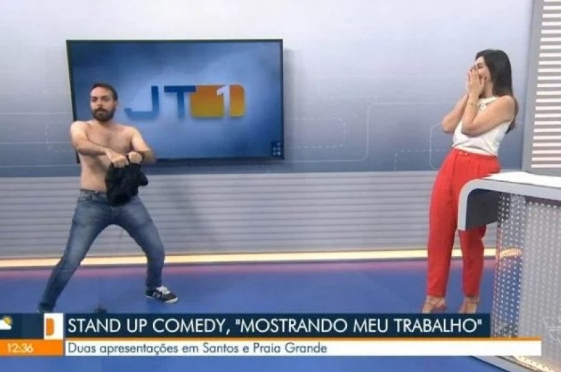 Humorista Faz Striptease Ao Vivo Na Globo Folhamax 
